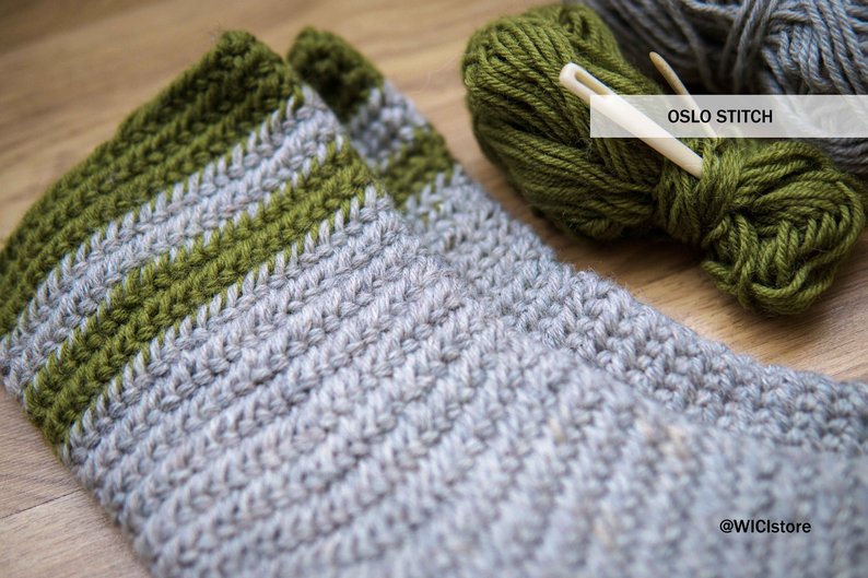 naalbinding socks, Oslo stitch